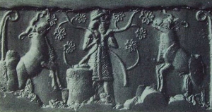 Impression réalisée à partir d'un sceau en marbre datant de ma période Uruk-Jamdat-Nasr, 3200-300 avant JC. The National Museum, Berlin. Photo © TIME/Life books.